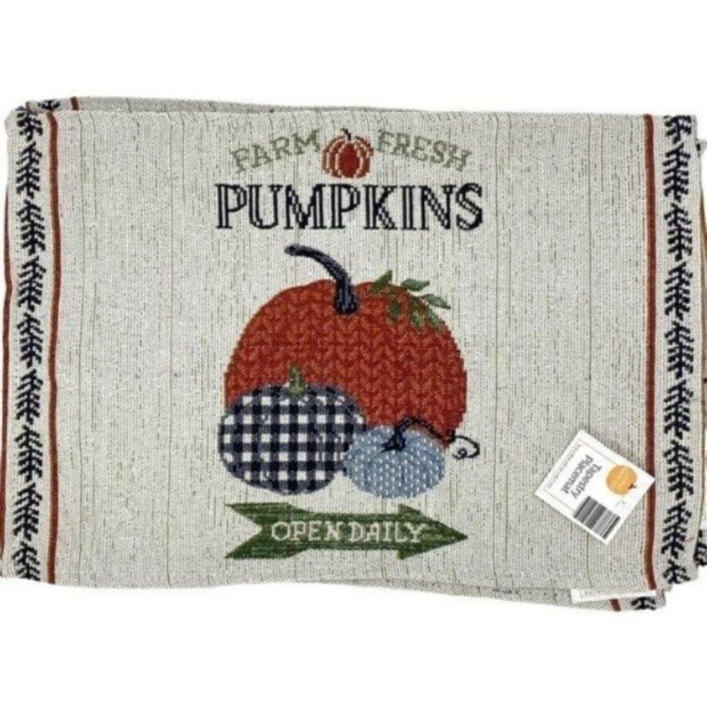 Pumpkin Fall Harvest Tapestry Placemats New - Picture 11 of 11